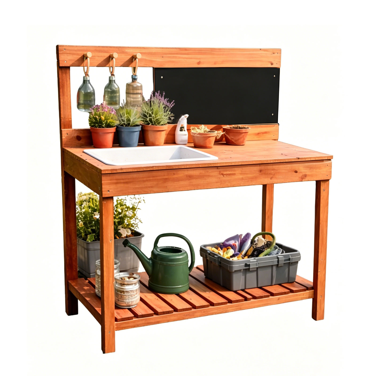 Gardening Tools For Kids - Wooden Potting Benches For Children Outdoor