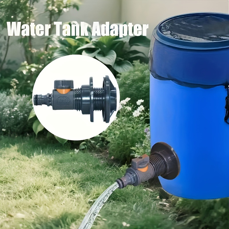 Gardening Tools Kit For Home Garden - PVC/IBC Water Barrel Adapter, Durable Water