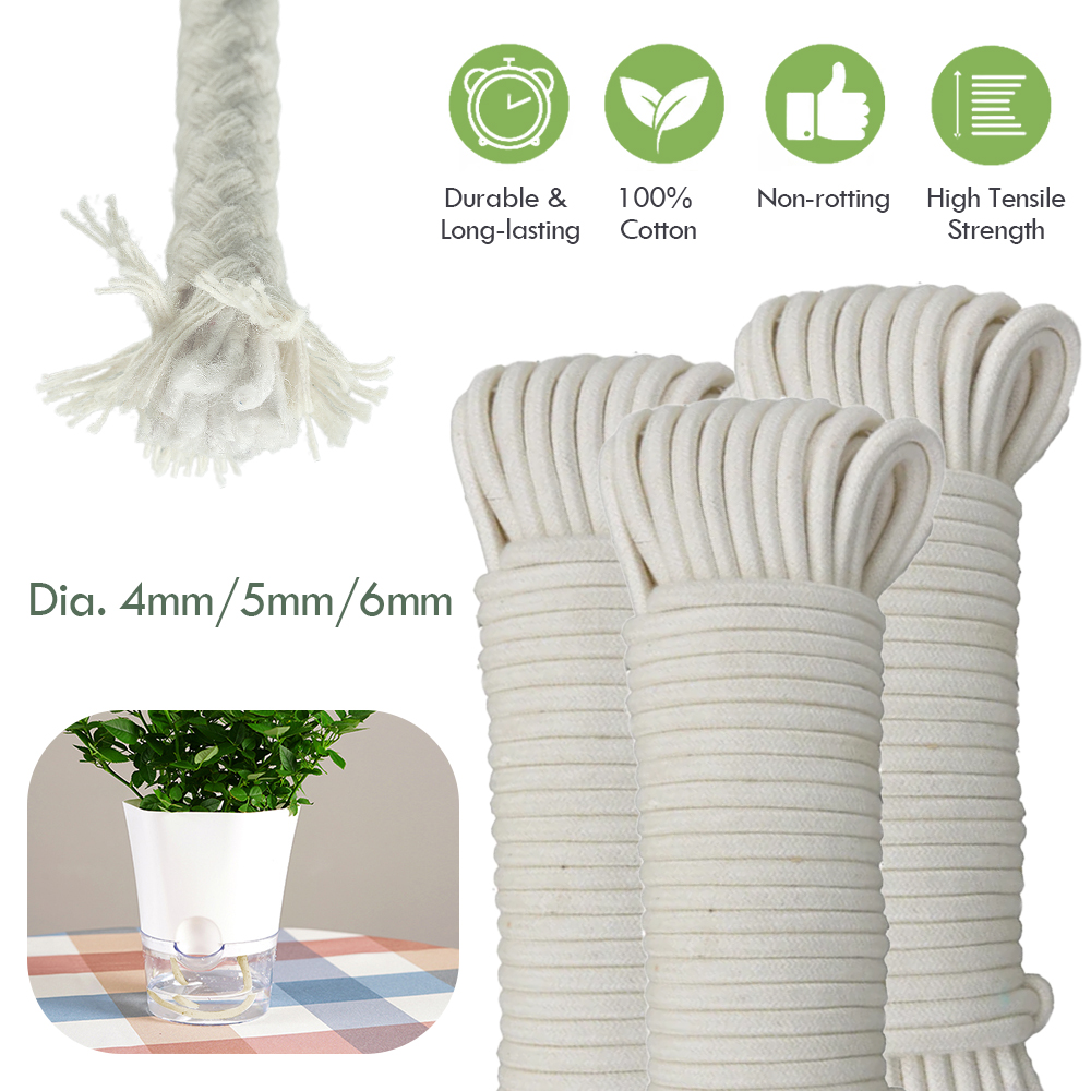 Automatic Plant Waterer - 4/5/6mm Self Watering Cotton Wick Cord
