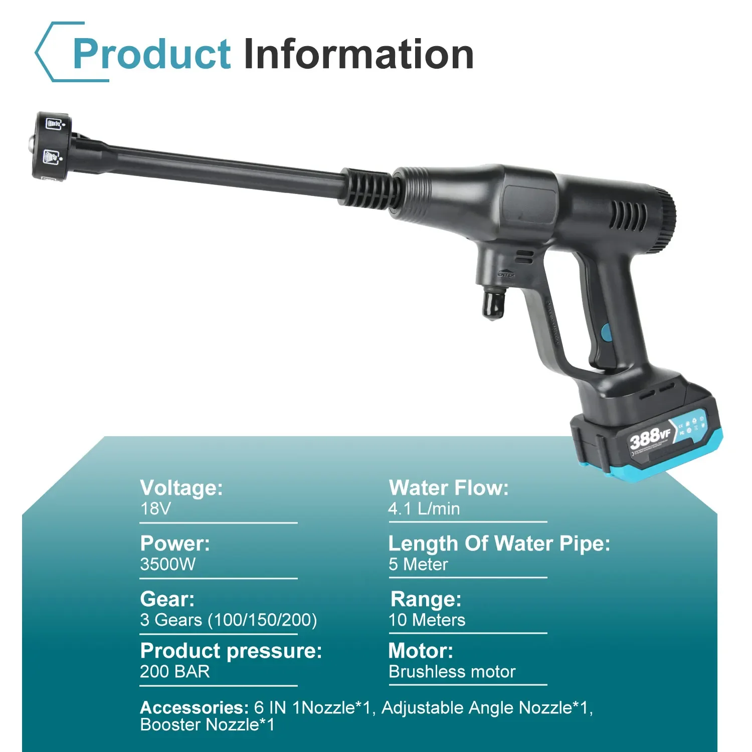 L3500W 200Bar Cordless High Pr - Gardening Tools Uk review and price