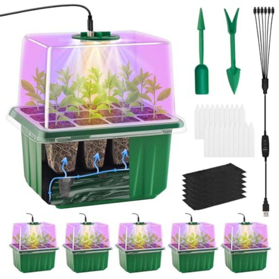 Seed Starter Tray with Light 6 - Greenhouse Mini Indoor review and price