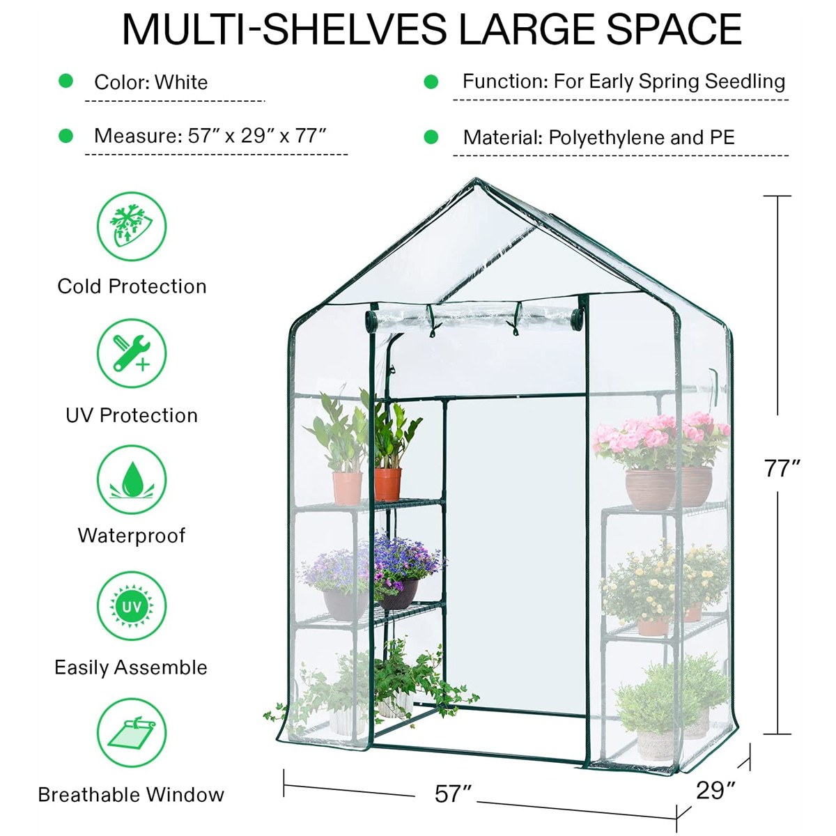 Walk-in 3-Tier Greenhouse Port - Greenhouse Mini Indoor review and price