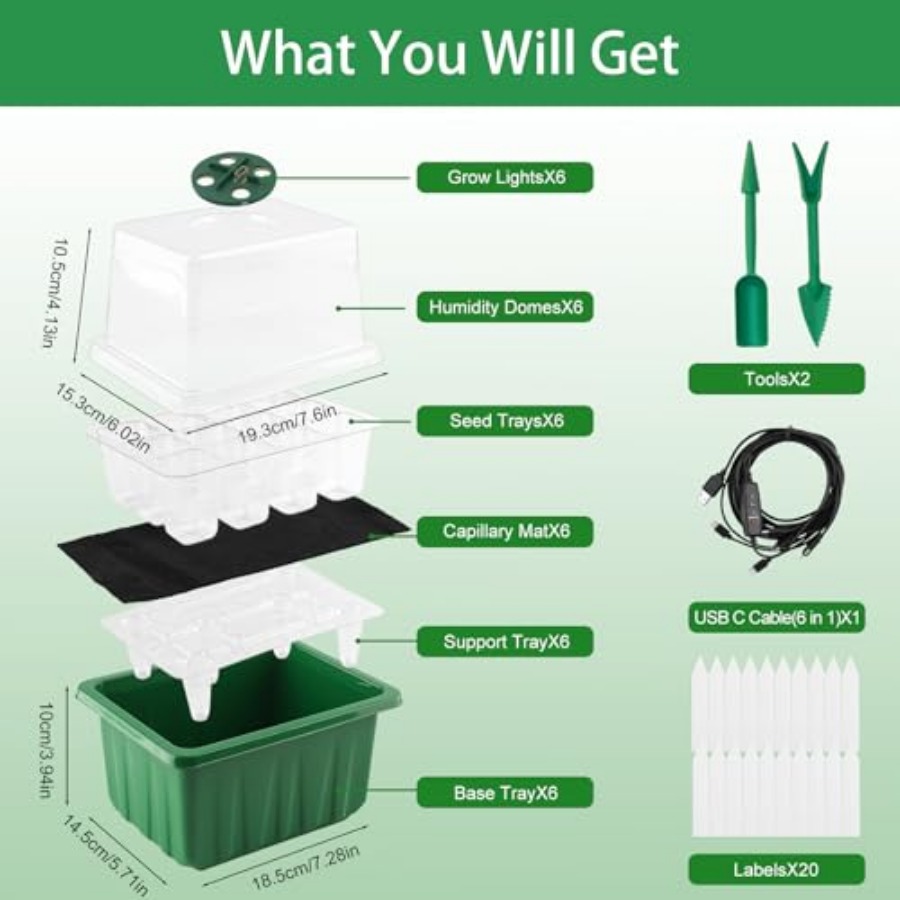 Seed Starter Tray with Light,  - Greenhouse Mini Indoor review and price