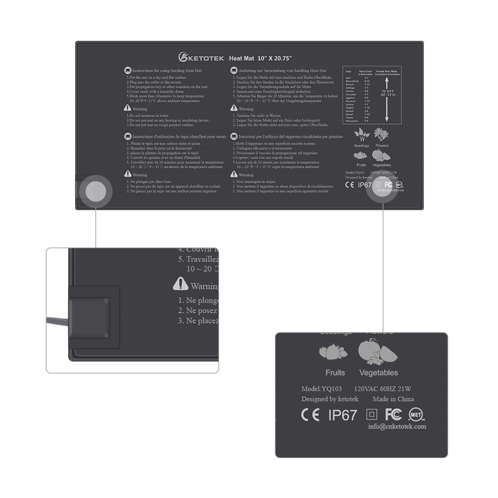 EU/US/UK Plug Heating Mat Wate - Gardening Tools Uk review and price