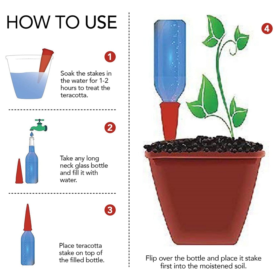 8 PCS Self Watering Terracotta - Gardening Tools Kit For Home Garden review and price