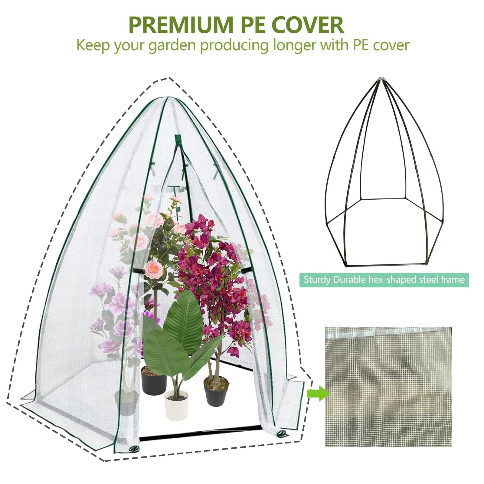 54x54x71 Mini Hexagonal Greenh - Greenhouse Mini Indoor review and price